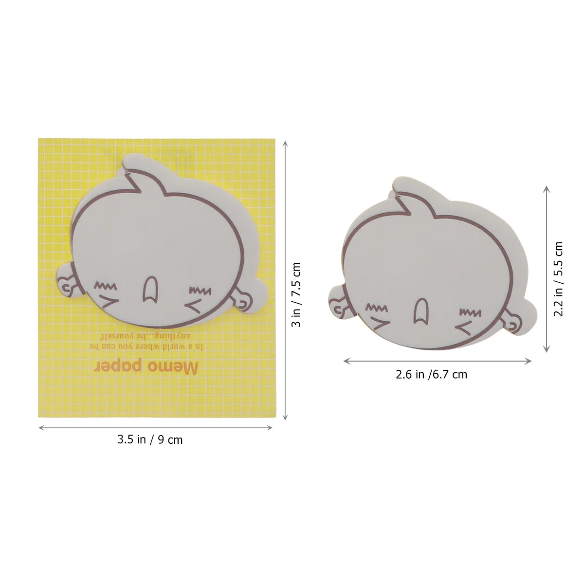 4 Pcs Note Pads Sticky Notes Paper Stickers Cartoon Memo Papers Notebooks Student