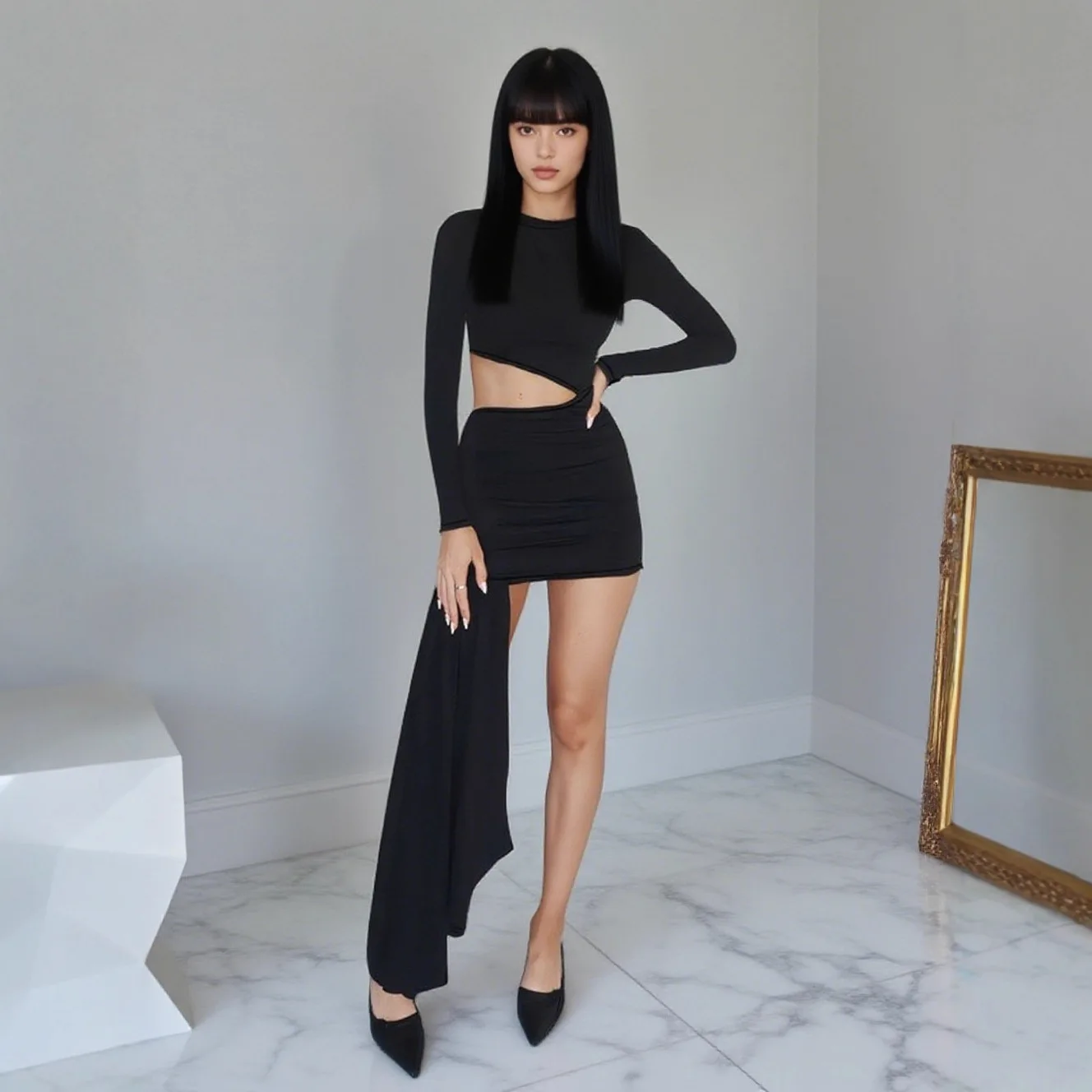 

Мужские укороченные брюки с открытым поясом и лентами, однотонные, для весеннего сезона, в стиле Instaam Sle Sexy Waist Baring Ribbon Long ort, средней посадки, Ciwalk