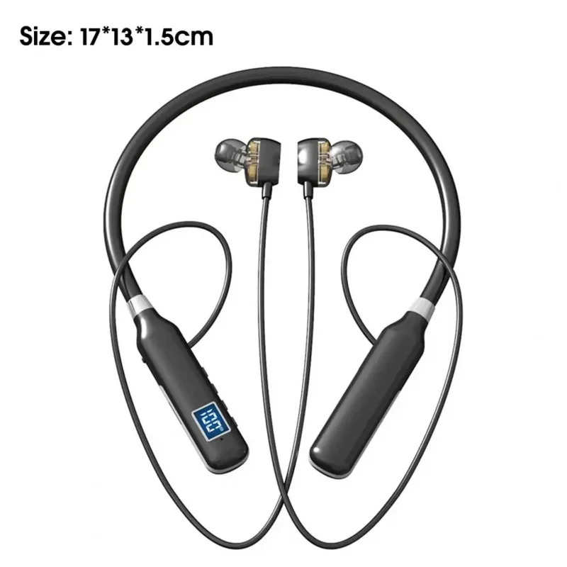 

Eyouowireless earphone Bluetooth neckband headphone gaming power display HiFi headset TWS earbuds with mic support TF card