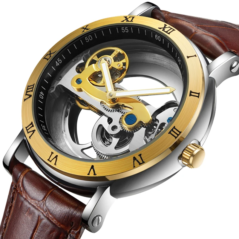 Original Luxury Mechanical Men's Watches Stainless Steel Skeleton Tourbillon Automatic Watch Men Mechanical Waterproof reloj hom