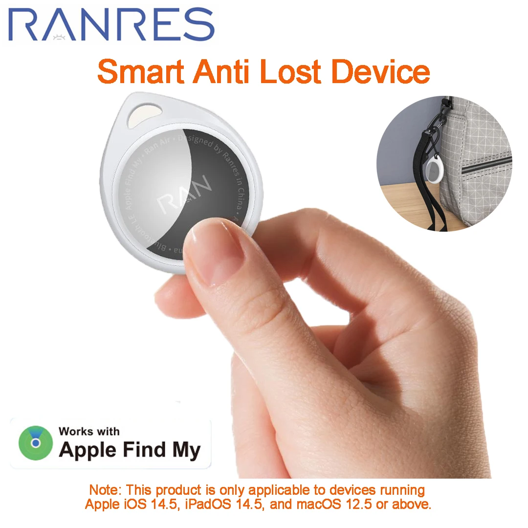 

RW04MN mini Portable Smart Anti Lost Device Air Works with Apple Find My Smart Tag Pet Elderly Kids Wallet Tracking