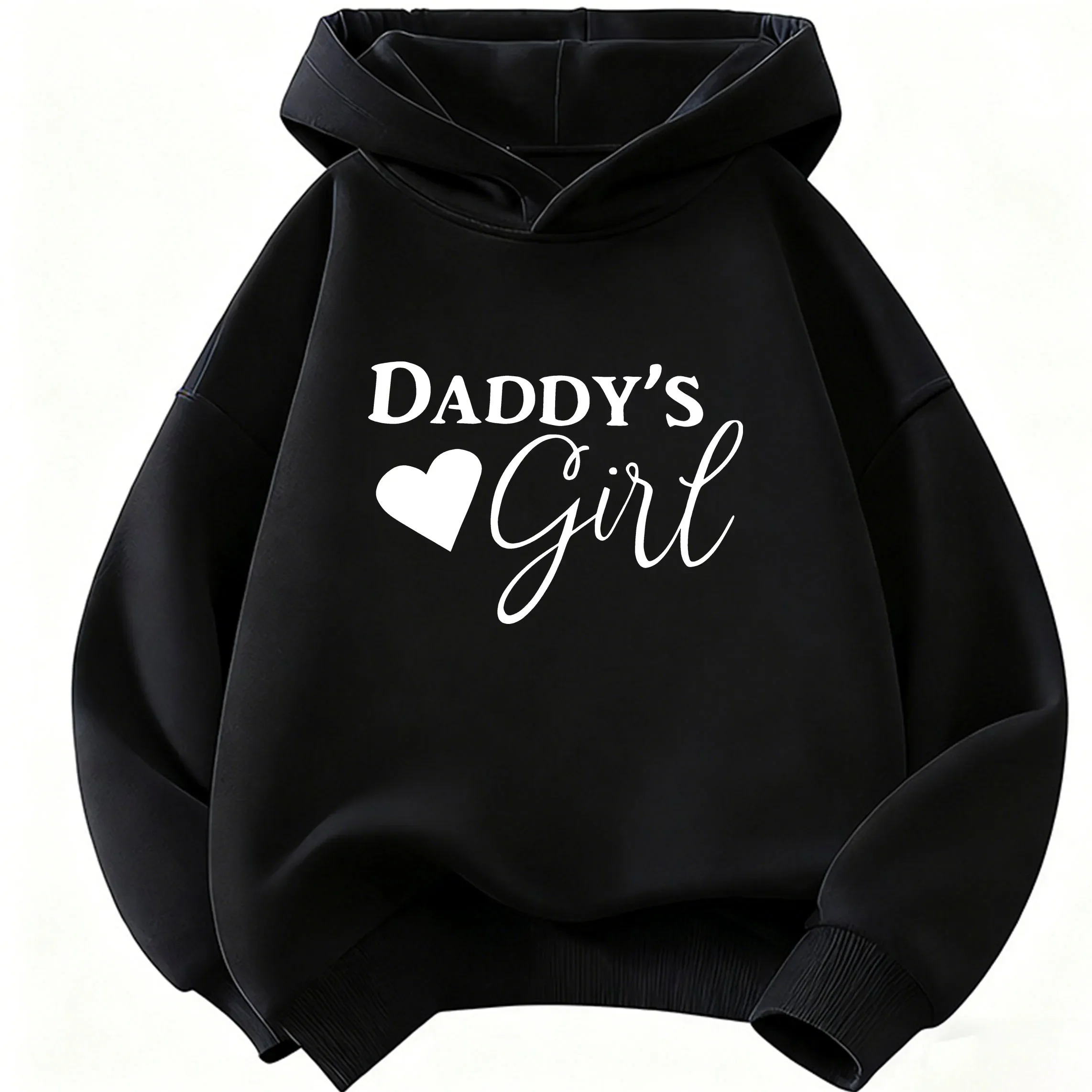 This new, stylish and adorable hooded sweatshirt for kids features the words 