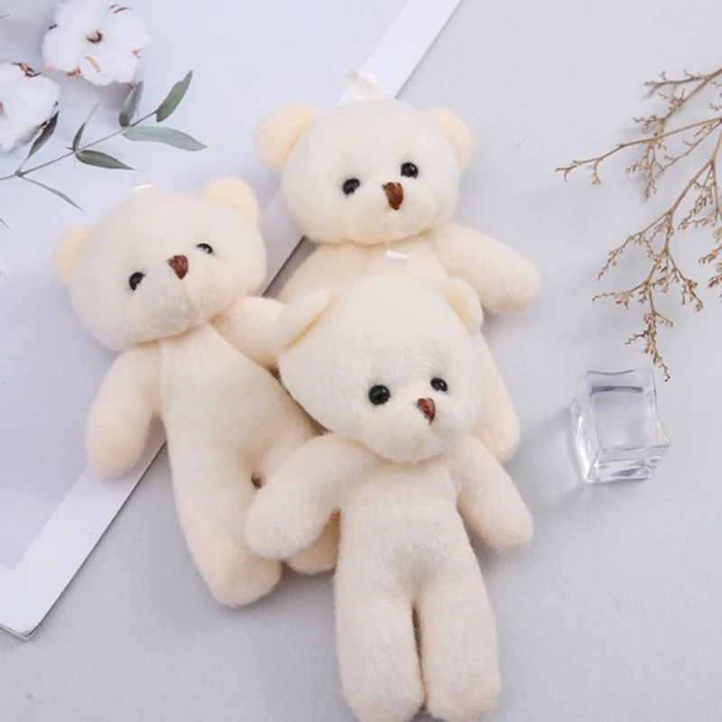 6-11 سنتيمتر كاواي دمية دب أفخم المفاتيح لطيف مصغرة الحيوانات الصغيرة أفخم محشوة دمية ظهره تزيين مُثبت الفتيات الهدايا