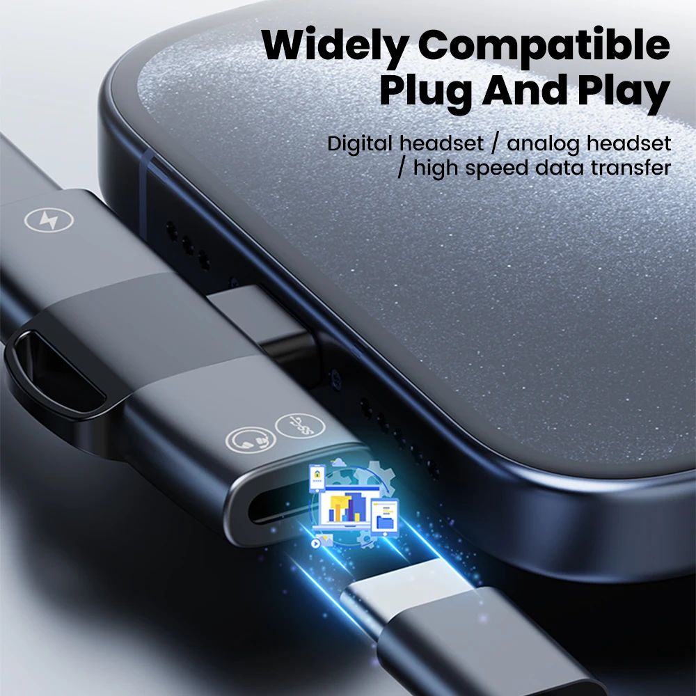 2 in 1 Type C Audio Adapter US - огляд і ціна Earphone Splitter Jack