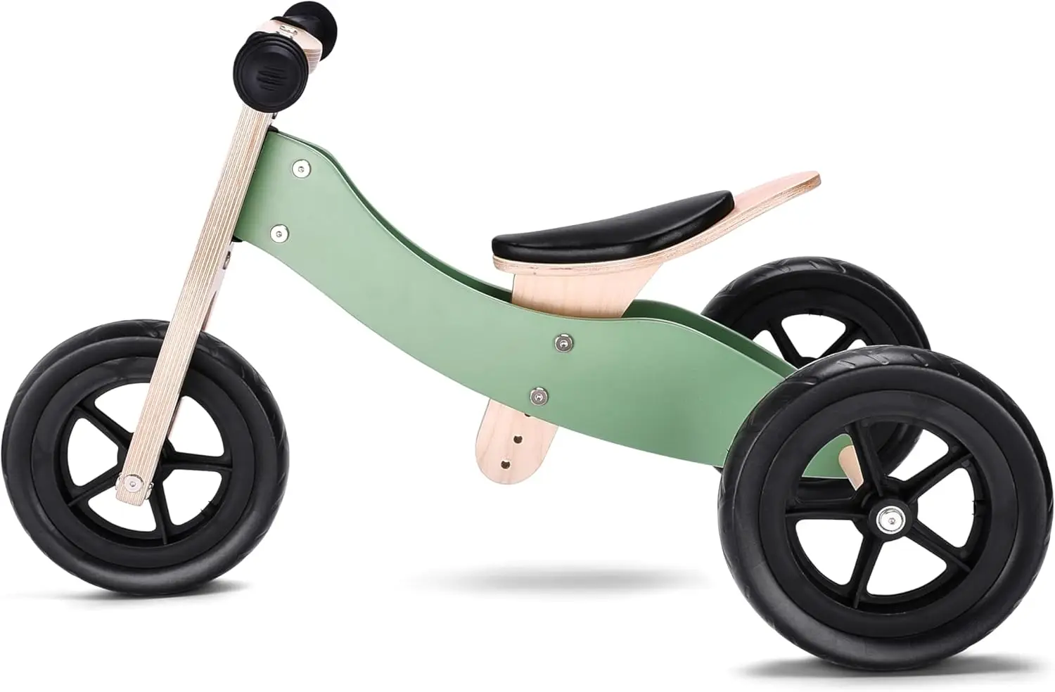 Bicicleta de equilibrio de madera para niños pequeños, triciclo sin pedales, neumáticos a prueba de pinchazos, ergonómico y duradero, regalo de cumpleaños para niños y niñas
