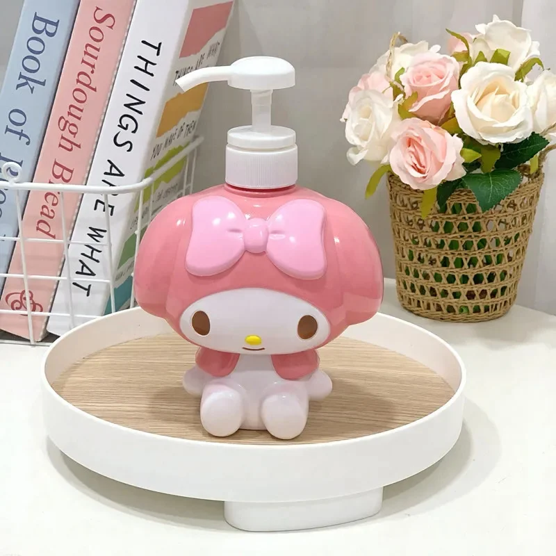 Kawaii kuromi meine Melodie Cinna moroll Cartoon Push-Typ Lotion Flasche Anime Sanrio Girly Herz niedlichen Shampoo Körper wasch flaschen