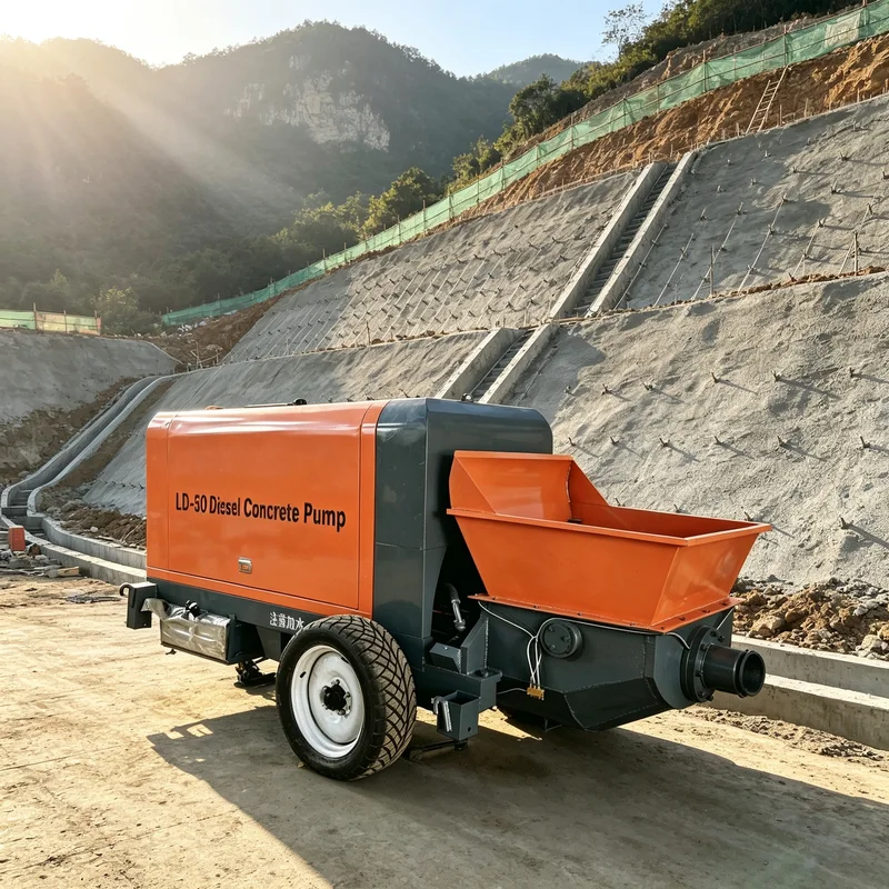 Truck Mounted Concrete Pump 25m Boom Reach Hydraulic Control Unit for High Rise Construction Concrete Delivery