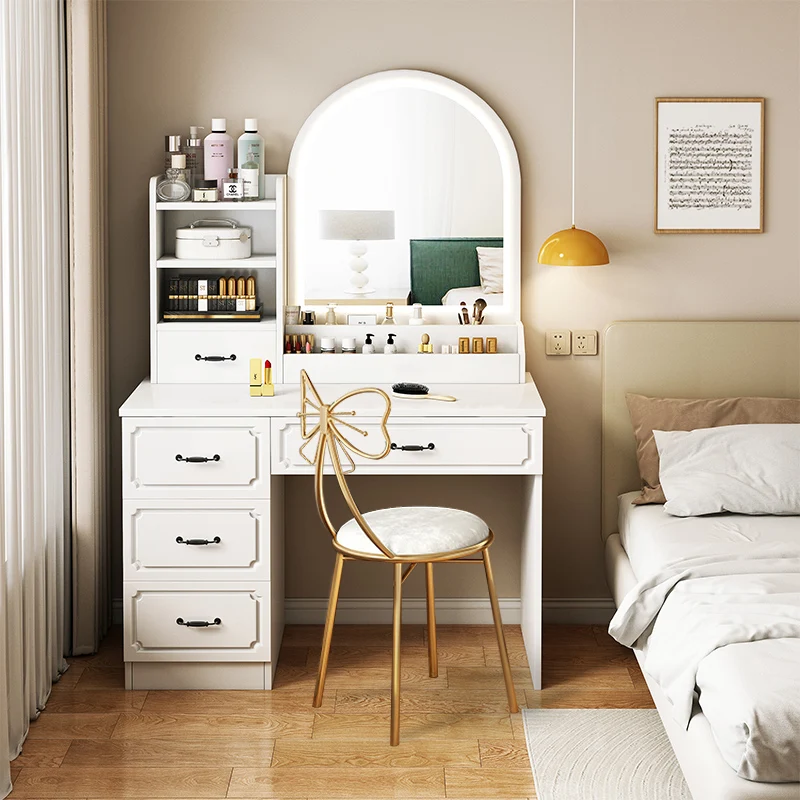 Dressing table, bedroom, master bedroom, desk, makeup table, integrated bucket cabinet, cream wind, small makeup table