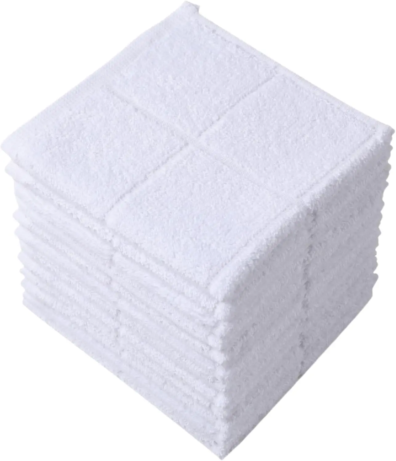 

Высокоабсорбирующие хлопковые кухонные салфетки для уборки, 12 штук, белые, 11x11 дюймов