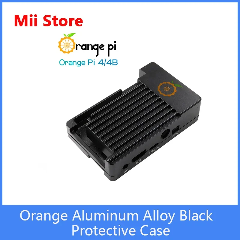 

MiiBestODOrange Pi Черный защитный чехол из алюминиевого сплава + антенна + термопроводящий клей, подходит для плат OPI4/4B/4 LTS