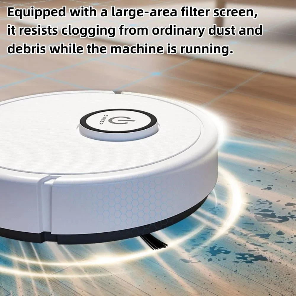 Automatic Sweeping Robot Powerful 6000Pa Suction Rechargeable Robot Vacuum USB Charging Multi-Purpose Vacuum Cleaner