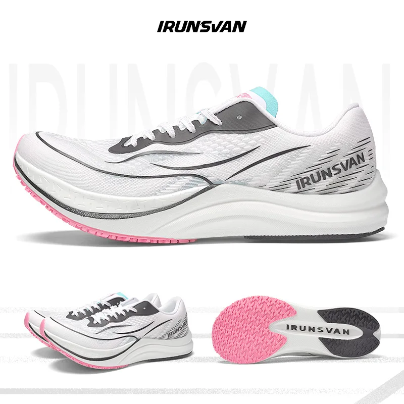 IRUNSVAN Full length Carbon Fiber Board Running Shoes Marathon Racing Physical Examination Training Shoes for Men