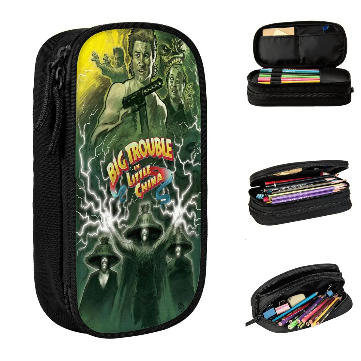 

Big Trouble In Little China Pencil Cases Pen Bags Kids Large Storage Office Zipper Pencil Box