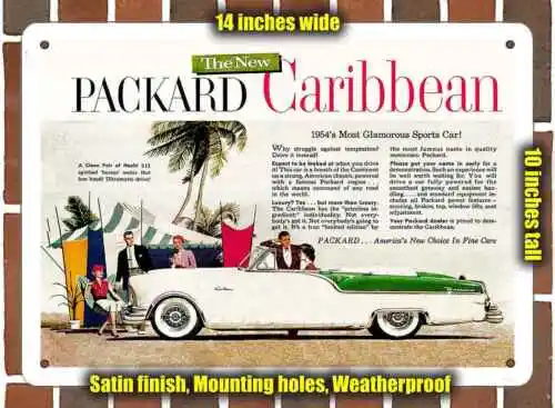 Металлический знак-1954 упаковка Карибский-10x14 дюймов