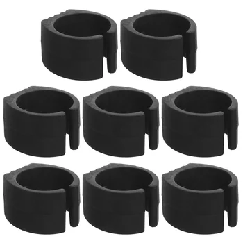 8 pcs אנטי להחליק מחצלת עגלת קניות אביזרים רפידות מכולת כובעים לפתוח את הרגל מחצלות את הרגל מחצלות מתקפל שחור