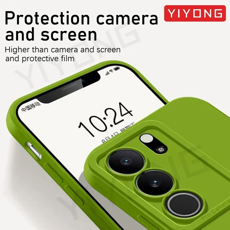 For VivoV29 Case YIYONG Silky Soft Liquid Silicone Cover For VIVO V29 V29Pro V27 V27Pro VivoV27 Pro Shockproof Phone Cases