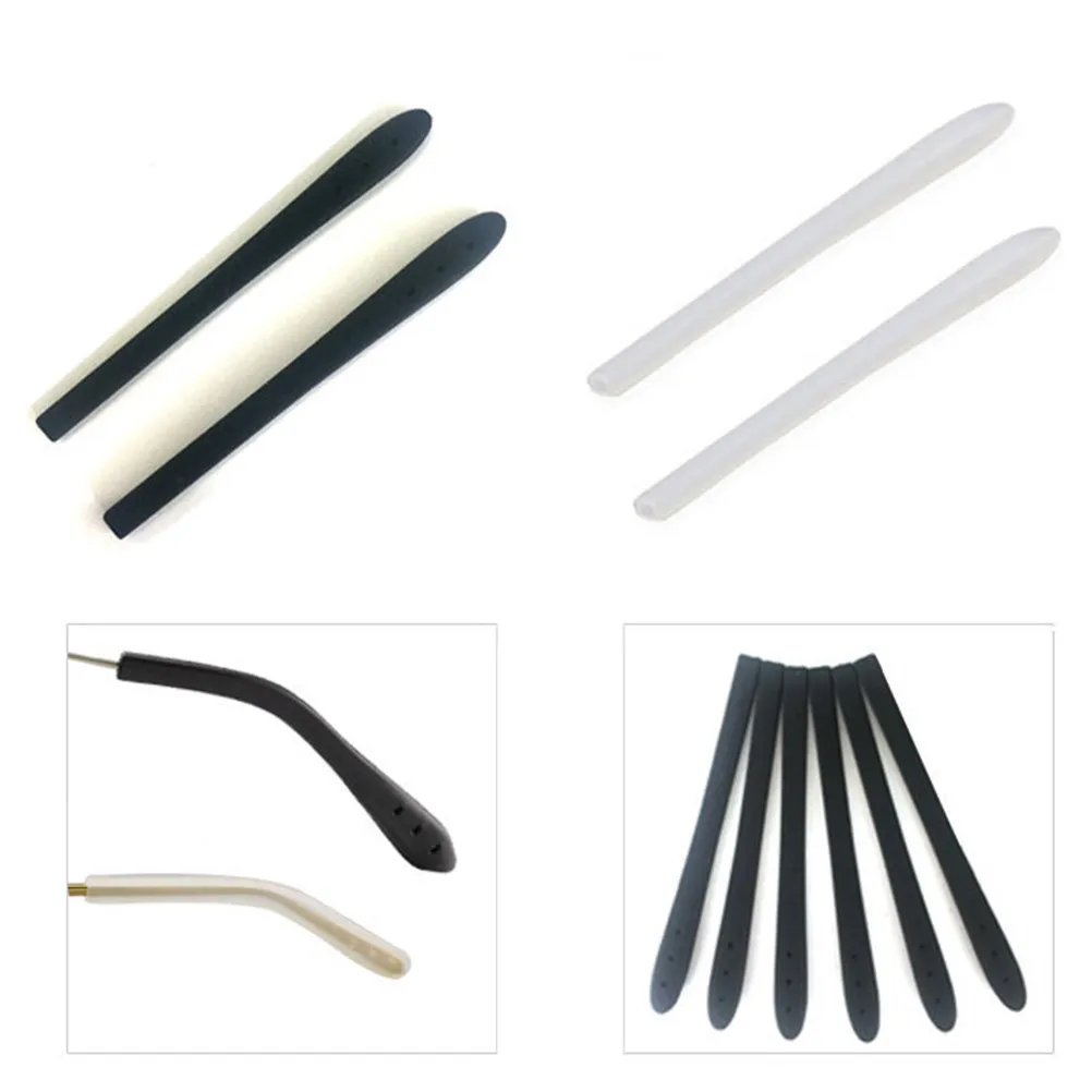 10Pair Silicone Eyeglass Temple Covers Non-Slip Stretchy Comfortable Safe Eco Friendly Sports Travel Glasses Leg Sleeves