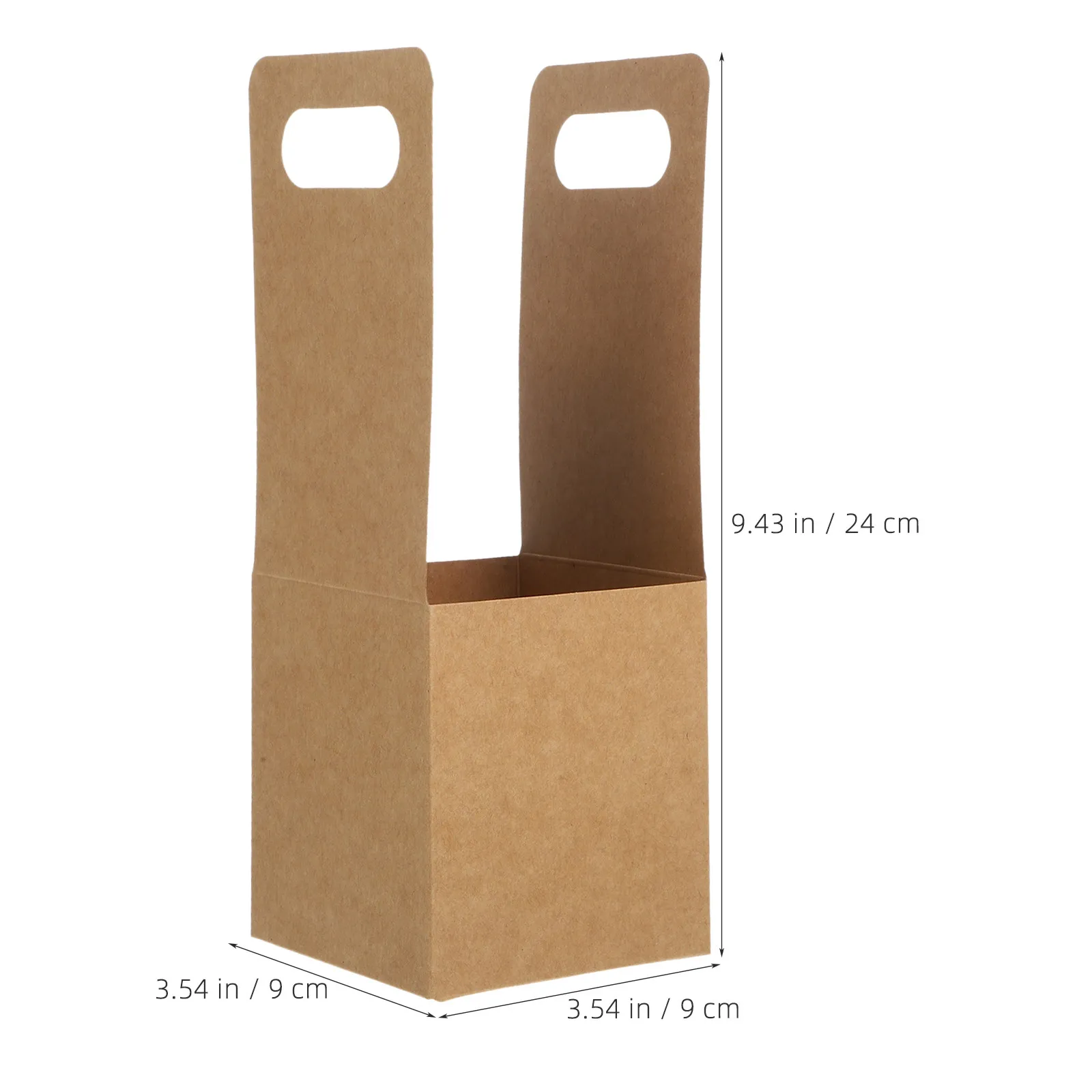 20Pcs Single Disposable Paper Cup Holder Kraft Paperboard Drink Carrier Foldable Portable Coffee Hot Cold Drink Carrier