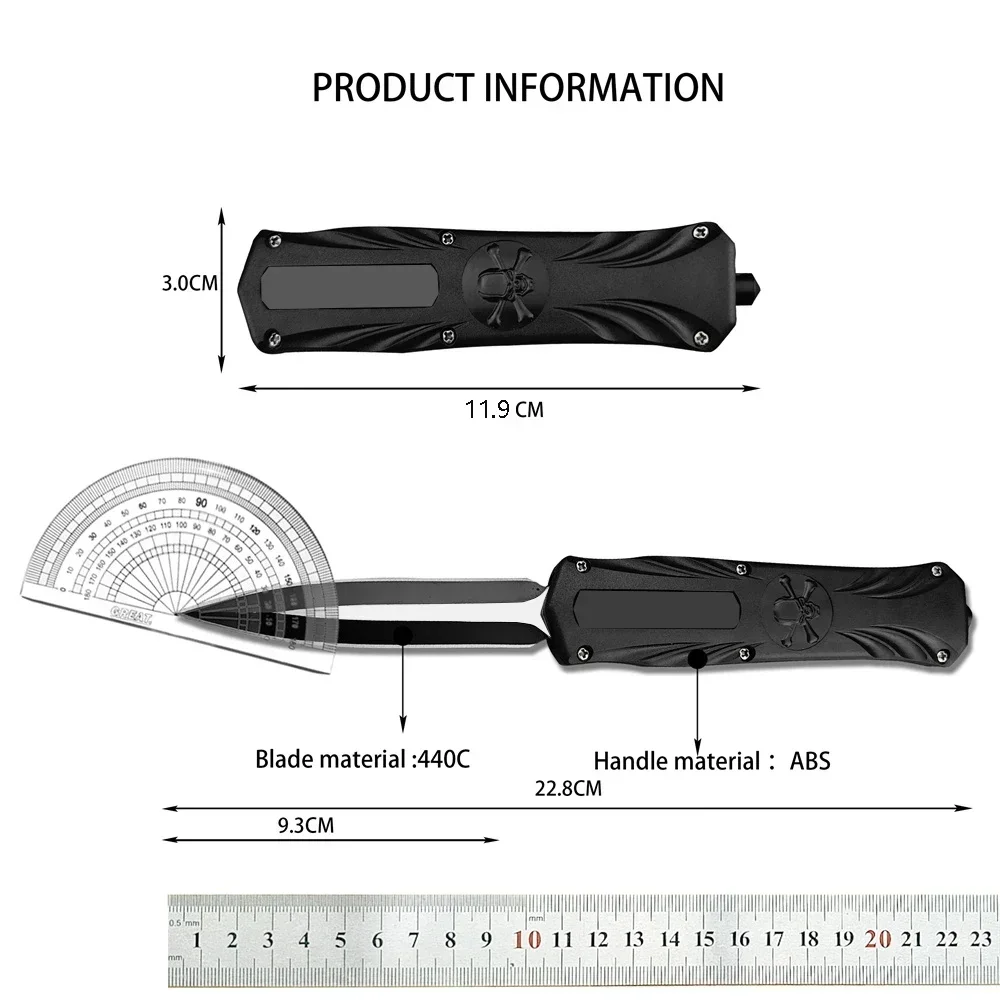 NEW Pocket Folding Knife Self Defense Outdoor EDC Survival Hunting Cutting Camping Hiking Tools 440C Blade ABS Handle Gift