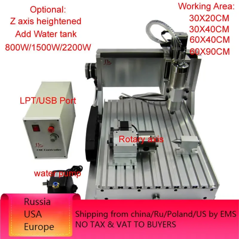 CNC Router 3020 Automatic Woodworking Engraving USB Port 3040 PCB Carved 3d Metal Jade Milling Machine 6040 with Limit Switch