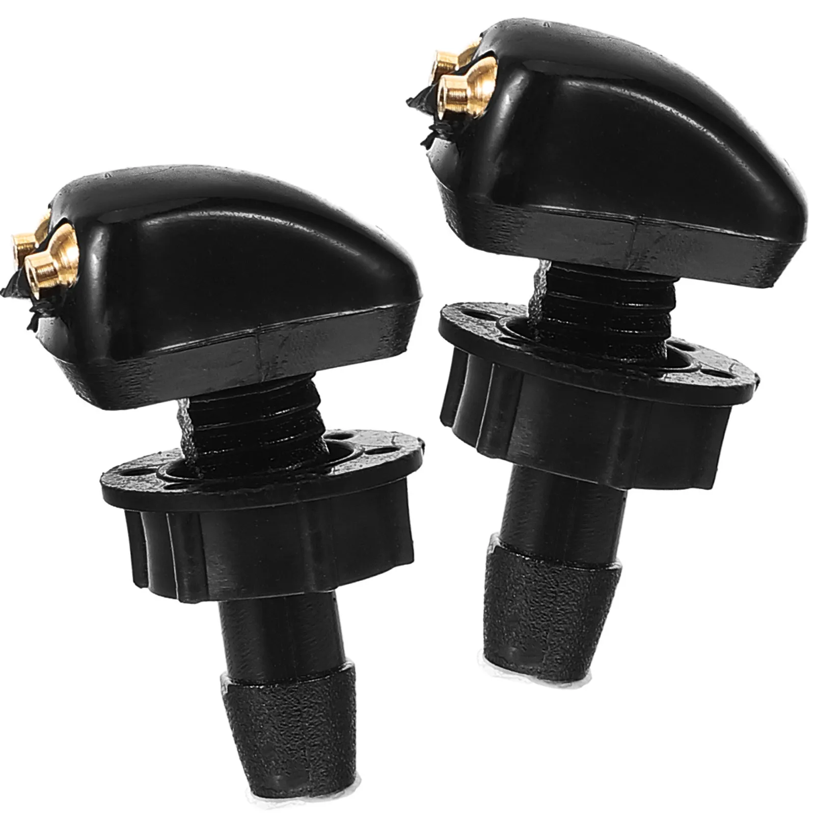 2Pcs Windshield Washer Nozzle Kit Front Wiper Spray Nozzle Replacement Sturdy Nylon Construction Quick Installation Weather