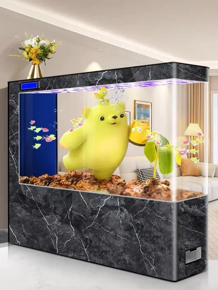 qw Living Room Home Integrated Aquarium Smart Change Water Glass Fish Globeqw