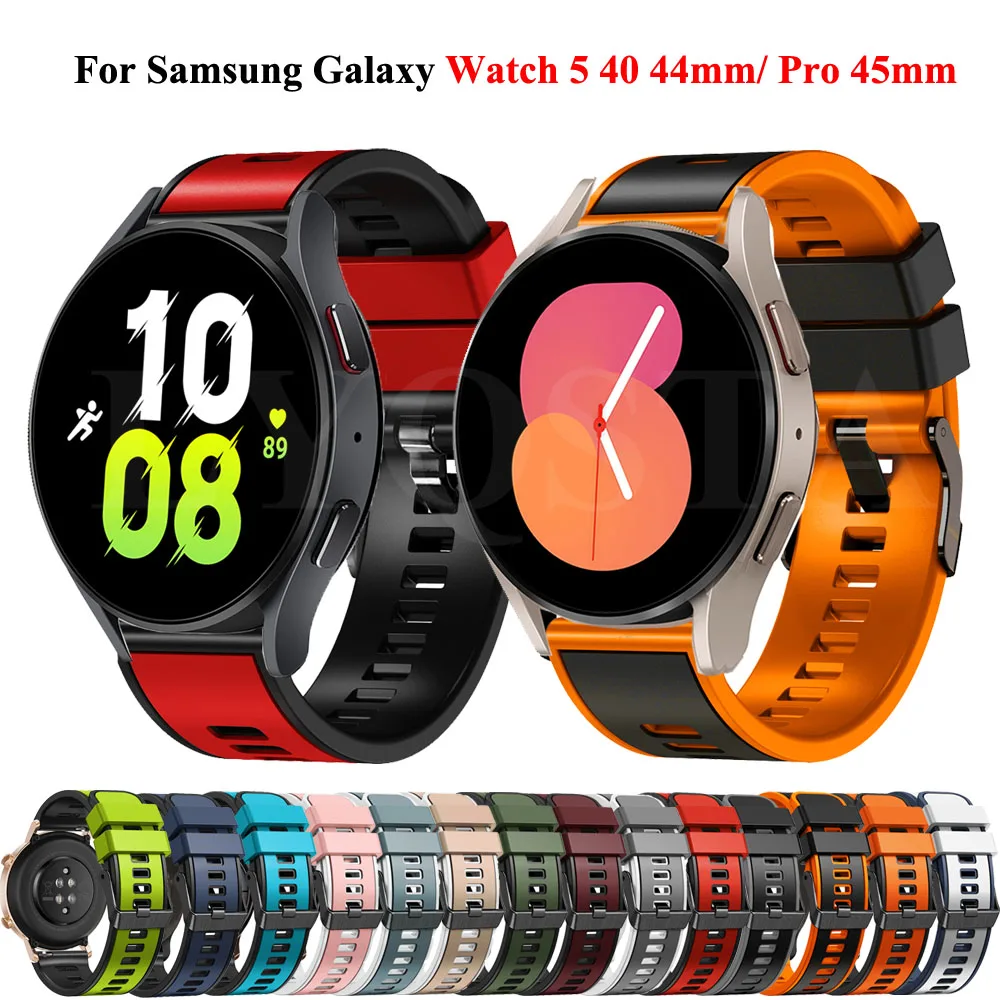 20Mm Ban Nhạc Dành Cho Samsung Galaxy Samsung Galaxy Đồng Hồ 5/5 Pro 40Mm Đồng Hồ Thông Minh Smartwatch Silicone Vòng Tay Thể Thao Galaxy Đồng Hồ 4 Classic 44Mm 40Mm Dây Đeo