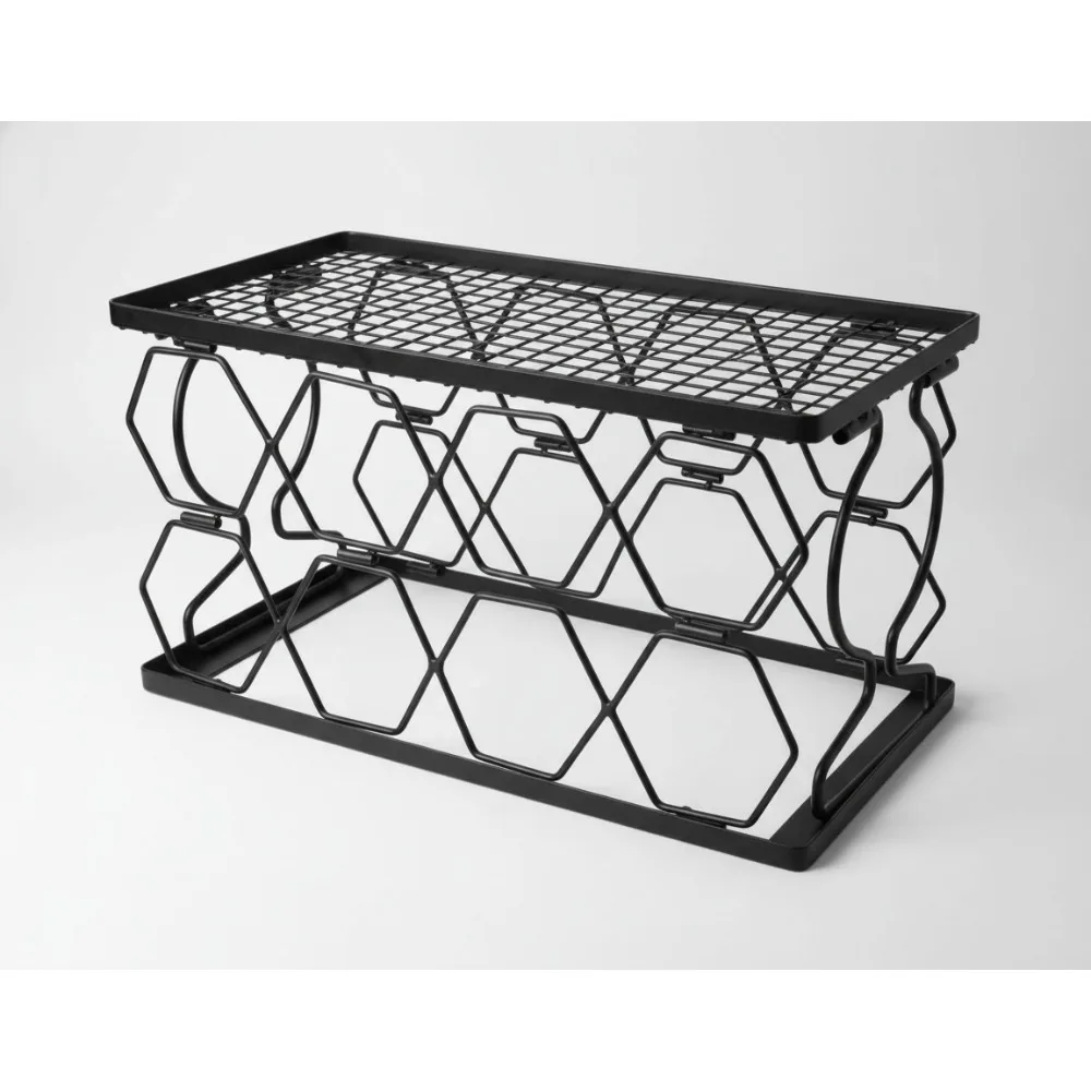 

Складная штабелируемая металлическая винная полка, вмещает 8 бутылок, компактная для домашнего бара и использования на кухне.