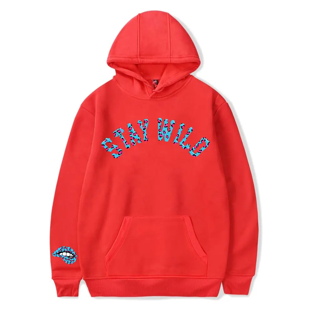 Ben Azelart Stay Wild Lip Vintage 90s Sudadera con capucha Unisex Harajuku ropa informal estilo hip-hop sudadera de moda prendas de vestir de primavera y otoño