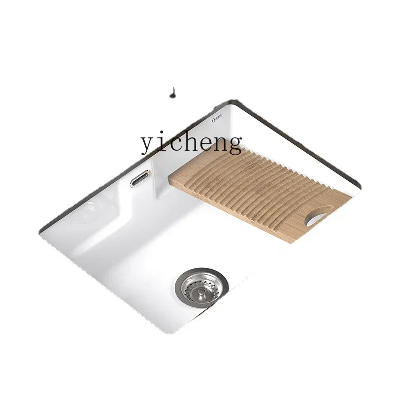 Embedded Platform Laundry Basin Ceramic Not with Washboard Sink Sink Laundry Tub