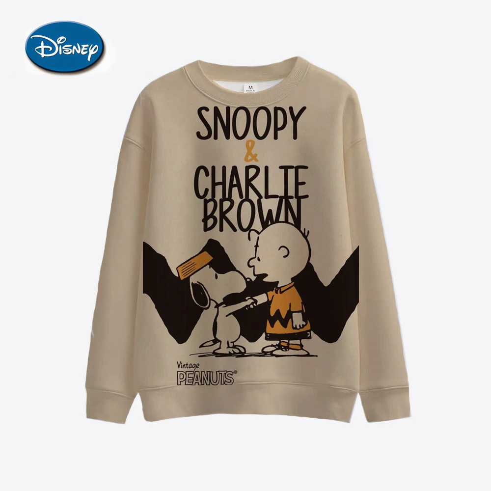 Snoopy Kawaii Print Sweatshirt Women Soft Goth Hooded Ladies Autumn Vintage Long Sleeve Pullovers Casual Tops 2023 New Y2k