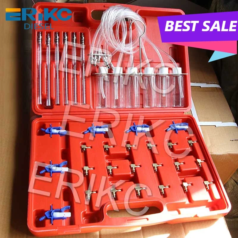 

ERIKC дизельный двигатель, диагностический измерительный инструмент для измерения расхода возврата масла E1024119, расходомер инжектора, тестовая часть адаптера CR