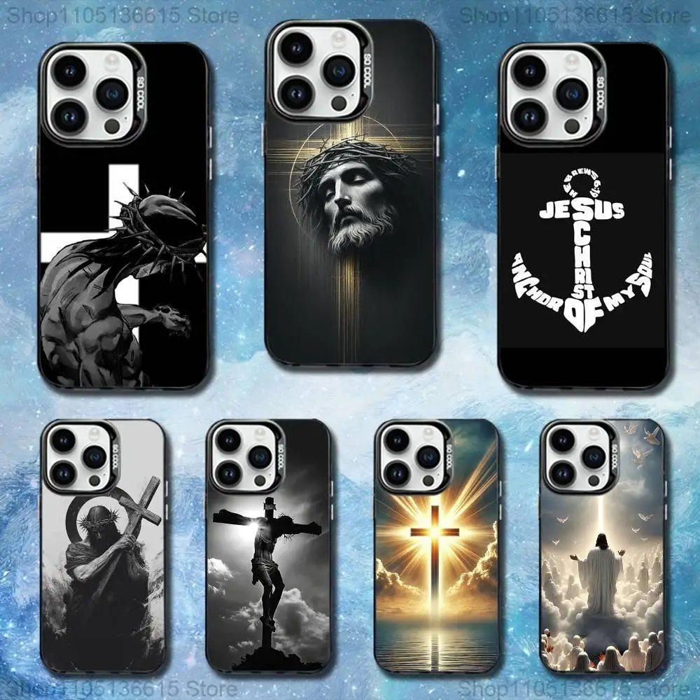 

Christian Faith Jesus Phone Case For iPhone 11,12,13,16,14,15,Mini,Pro,XS,MAX Black Matte Shockproof Cover