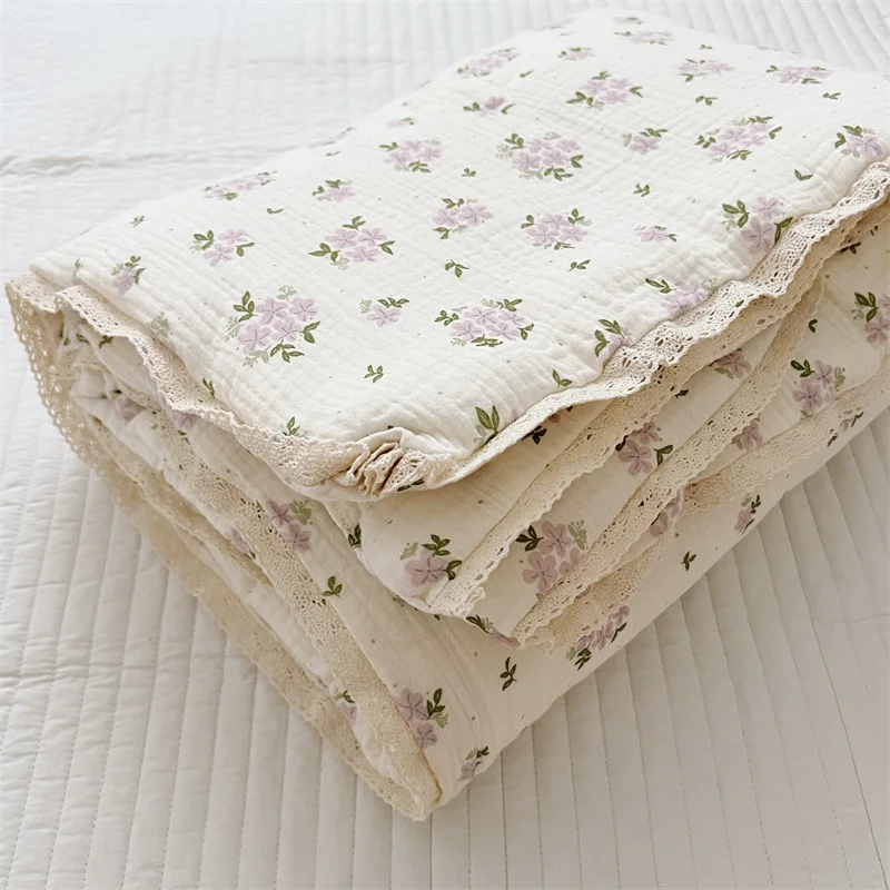 Cotton Muslin Baby Quilts Toddler Cotton Quilt-Perilla