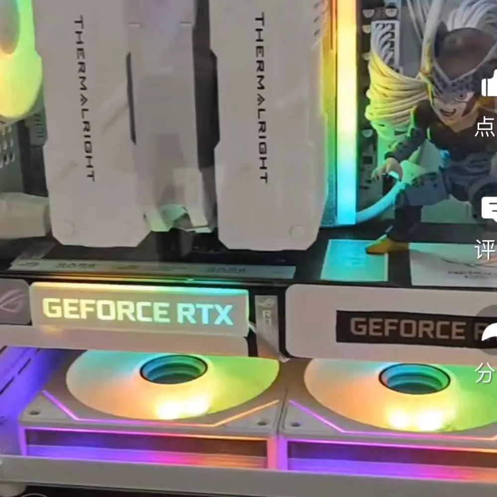 Panel oświetleniowy AURA SYNC ARGB RX9070/9060XT GPU do TUF AORUS GEFORCE GTX ROG 5060 5070ti 5080 5090, biały, dekoracja PC — zdjęcie produktu 5