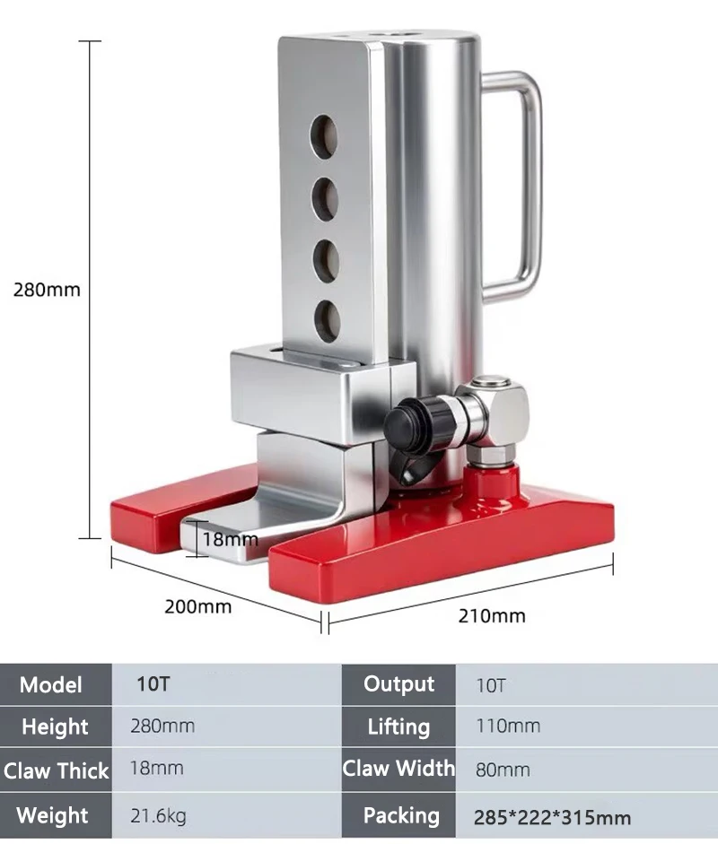 Split-Type Electric Hydraulic Claw Lifting Jack Heavy Equipment Handling Lifter Multi Height Adjustable Crane+Powered Pump
