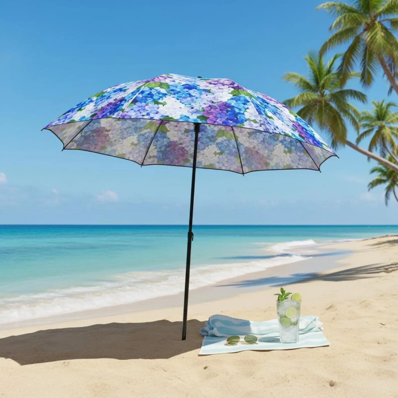 Garden Sun Shade Ground Insert Patio Shade Umbrella Garden Shade Umbrella Easy Installation Outdoor Accessory for Fishing