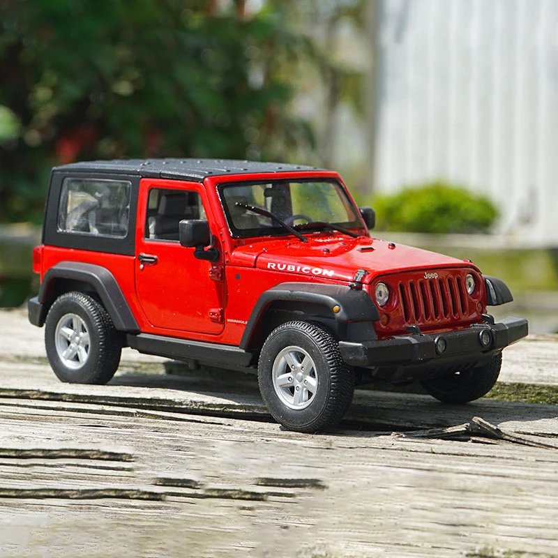 WELLY 1:24 Jeep Wrangler Rubicon 2007 Ô Tô Hợp Kim Diecasts & Đồ Chơi Xe Ô Tô Mô Hình Thu Nhỏ Quy Mô Đồ Chơi Mô Hình Xe Cho trẻ Em