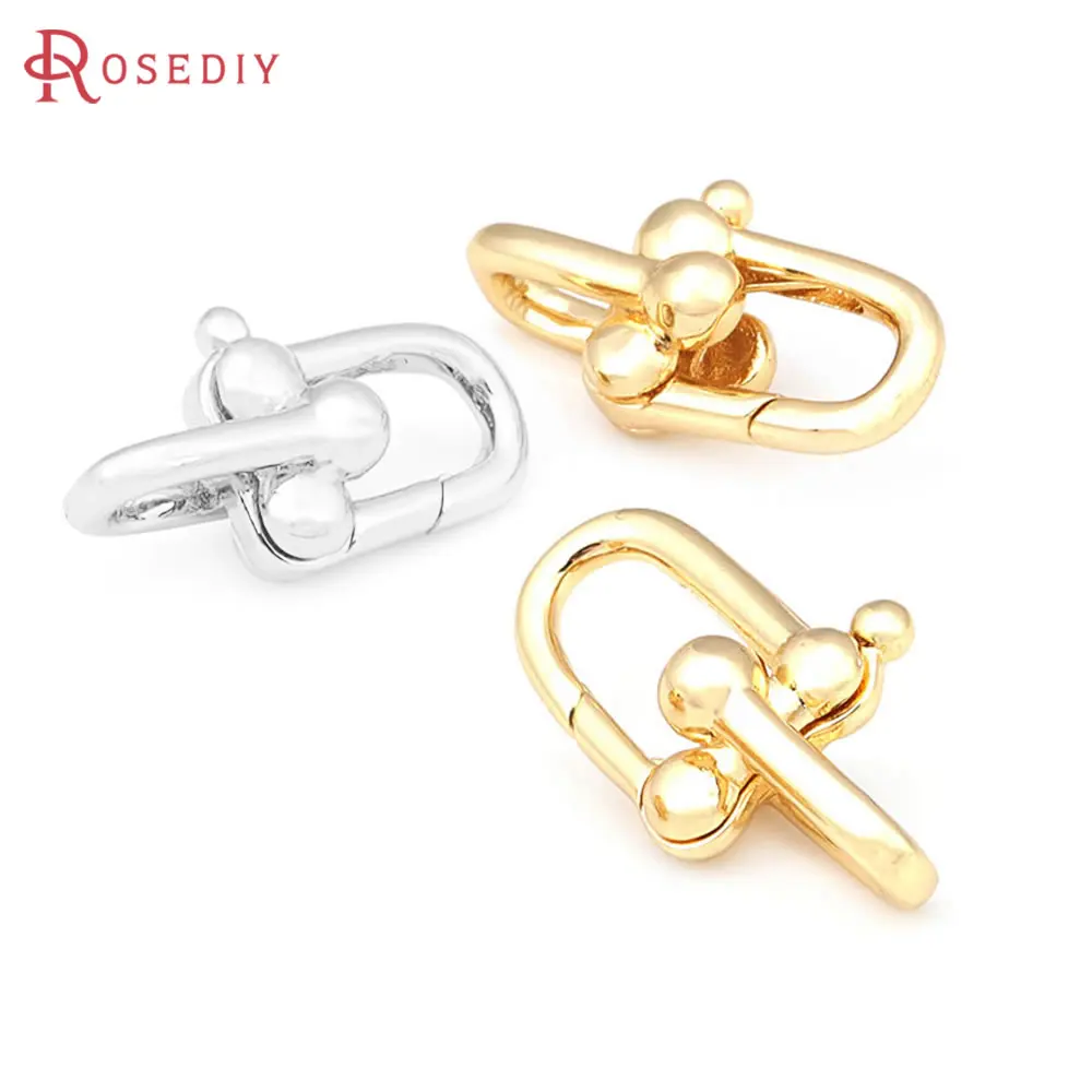 

2PCS 18K Gold Color Brass Spring Clasps Necklace Connect Clasps Jewelry Bracelets Making High Quality Diy Findings Accessories