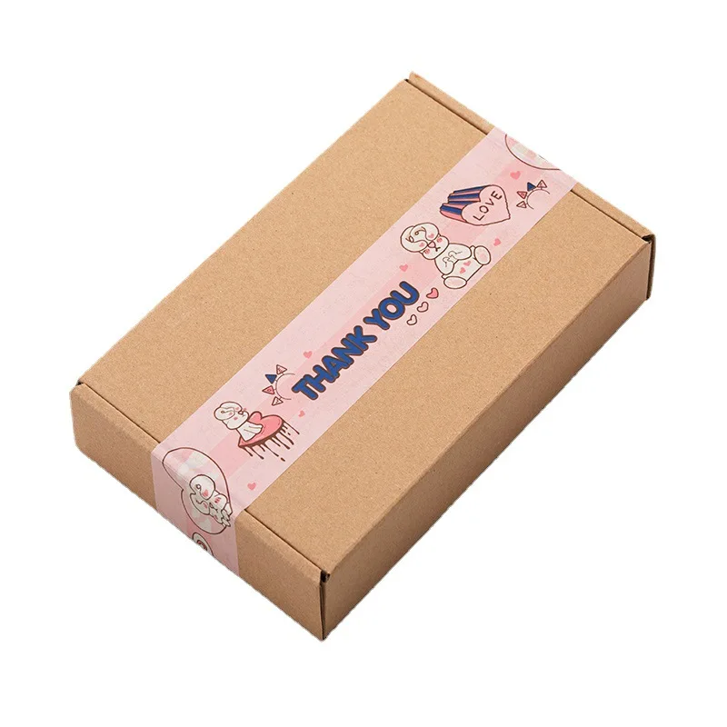 4.8CM 100M Cartoon Cute Pink Adhesive Tape High Strength High Viscosity DIY Gift Packing Tape Carton Sealing Decoration Tape