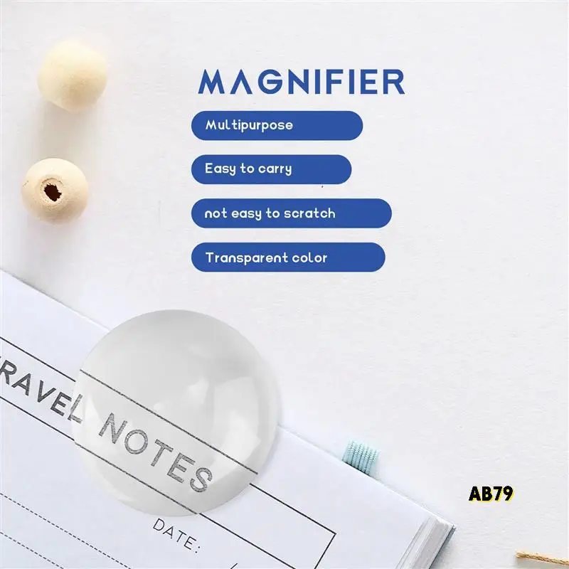 10 шт., 2-дюймовый увеличительный купол-портативный пресс-папье, 8-кратная лупа, прозрачное средство для чтения, увеличительное стекло, купол, легко скользить