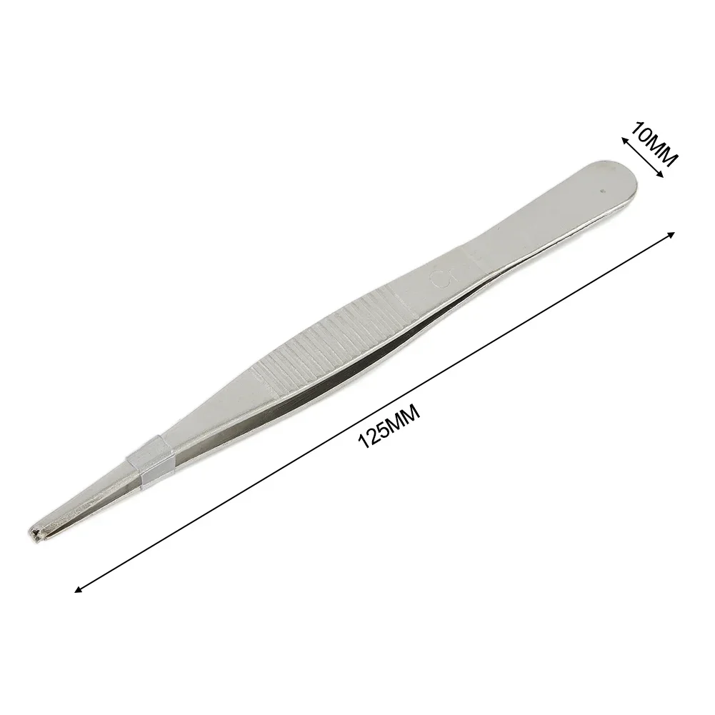 Special 1 Pcs Toothed Tweezers Hold Tissue During Hook Head Hot Sales Manipulate Needles Precise Grip Stainless Steel