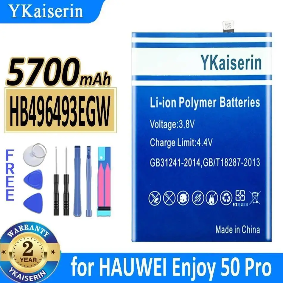

HB496493EGW Safe Mobile Phone Battery High-Efficiency 5700Mah For Huawei Enjoy 50 Pro Ctr-AL00 50Z Eve-AL00