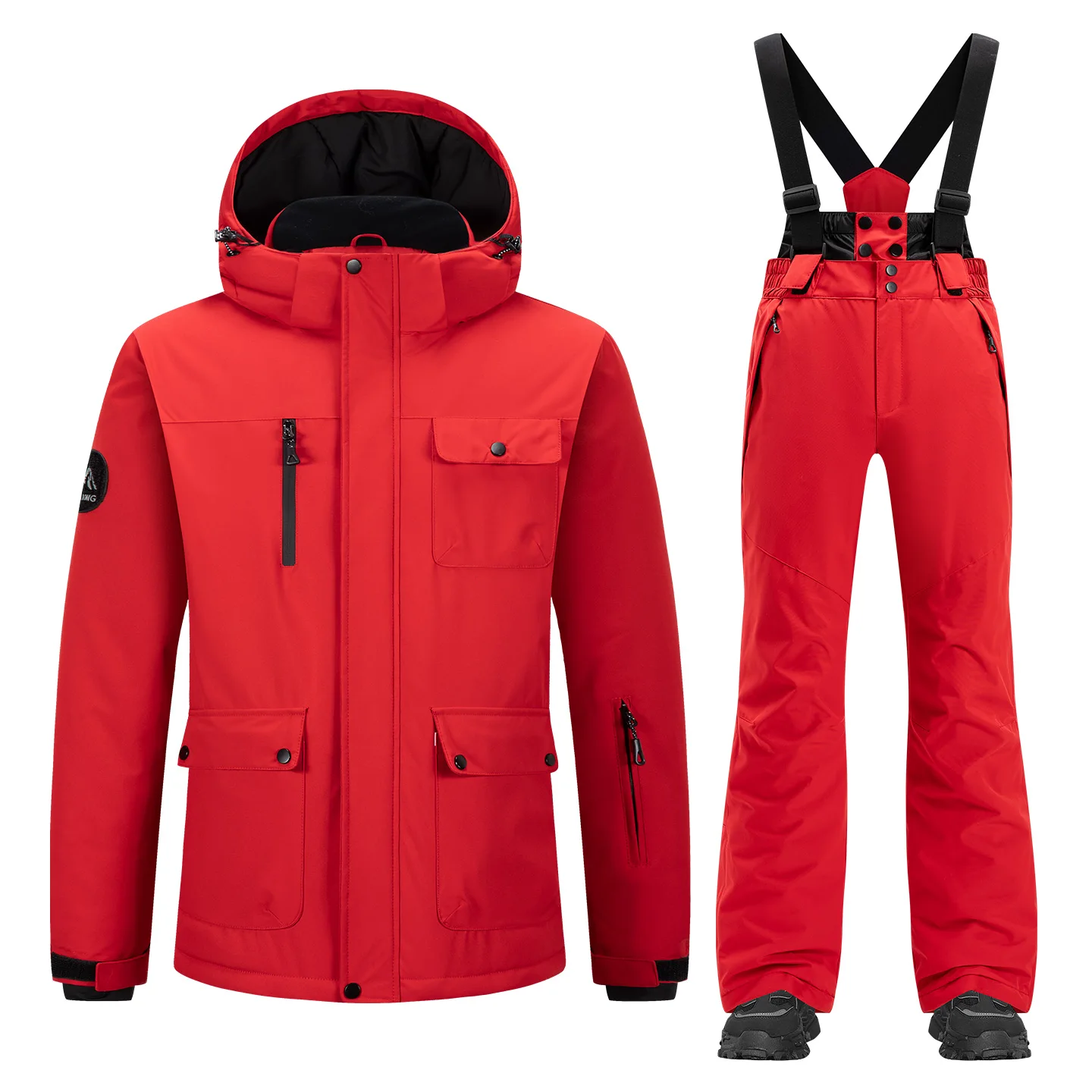 Men and Women Fashion Snow Suit, Winter Clothes Ski set, Snow Ski Jacket and Pant Sets, Snowboarding Clothing, Unsex, -30 Warm
