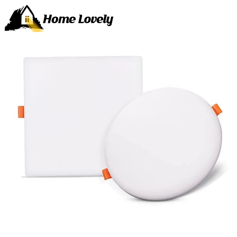 Free Open Round Panel Light Hole Downlight Adjustable Embedded Led Ultra-thin Hole Spotlight Household Square Grille Hole Light