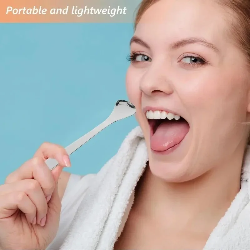 1Pcs Rust-Proof Stainless Steel Tongue Scraper, Reusable Tongue Cleaning Tool, Compact & Lightweight for Daily Oral Care C816