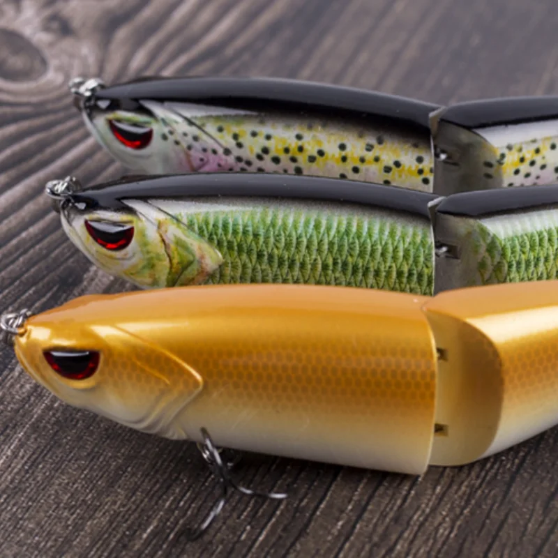 

S-Shaped Swimming 2-Section Fishing Lure 18cm – Soft Tail Multi Jointed Sinking Swimbait Artificial Bait