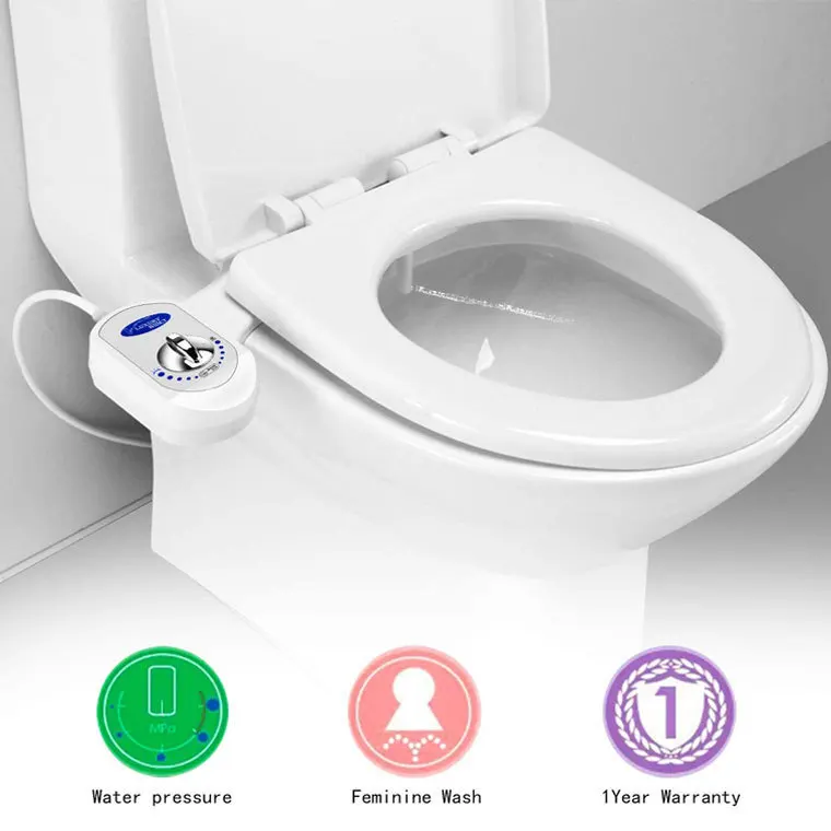 Woman Washer, Body Cleanser, No Electric Toilet Cover Flusher, Single Cold Single Spray Hip Wash Self-cleaning