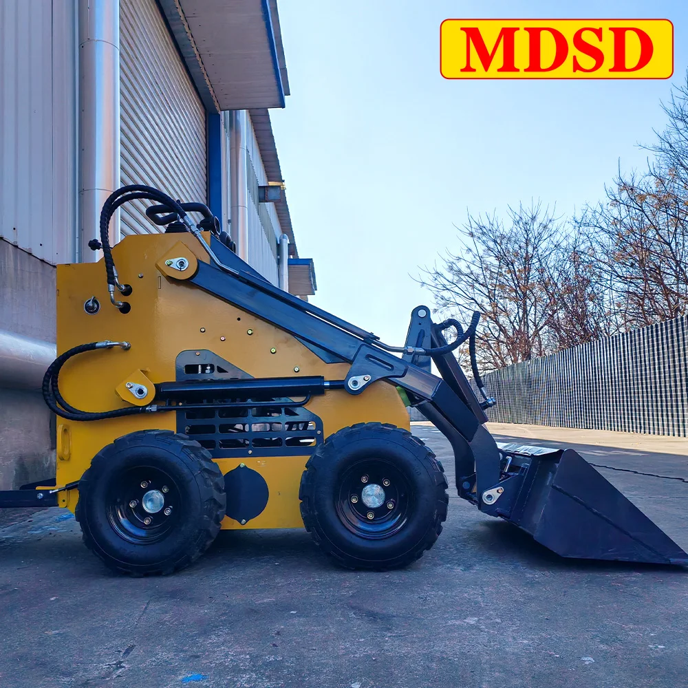 

Cost-Effective Wheel Skid Steer Loader Small Size High Efficiency for Narrow Space Operation Skid Steer Loader Customize for Sal