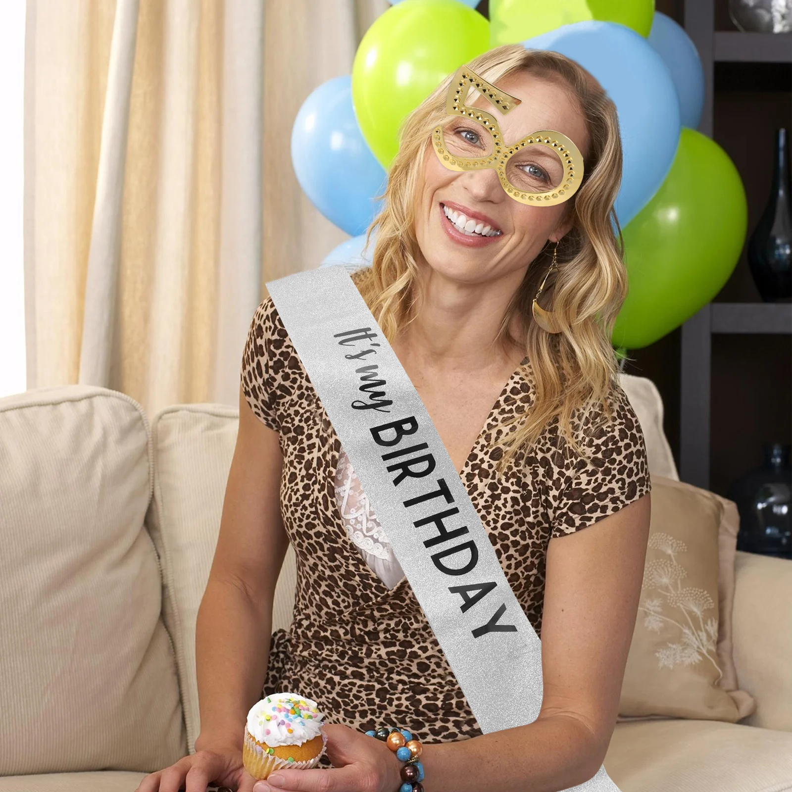 

6Pcs Gold 50Th Birthday Glasses Rhinestone Party Eyewear for Adults Children Photo Booth Props Birthday Celebration Fun